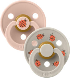 BIBS STUDIO Colour Ladybug suzete din cauciuc natural 2buc - mărimea 2 Variantă: Blush Mix