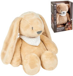 Nattou Jucărie de adormit muzicală de pluș cu lumină și senzor de plâns 4 în 1 Sleepy Bunny Pale Brown 0m+