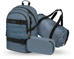 Baagl Set 3 Skate Dust Blue: rucsac, penar, geantă de sport GRS