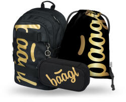 Baagl Set 3 Core Metallic Bronze: rucsac, penar, săculeț