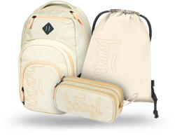 Baagl Set 3 Coolmate Beige: rucsac, penar, săculeț