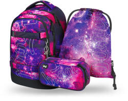 Baagl Set 3 Skate Max Galaxy: rucsac, penar, săculeț