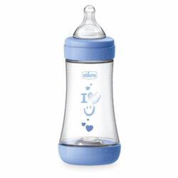 Chicco Sticlă pentru bebeluși Perfect5 silicon 240ml băiat