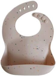 Mushie BAVETĂ DIN SILICON Variantă: Vanilla Confetti/vanilla confetti Bavata