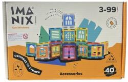 IMANIX Joc Magnetic De Construcție Cool Windows - 40 Bucăți Jucarii de constructii magnetice