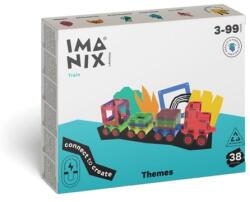 IMANIX Jucărie de construcție magnetică TRAIN CON VAGONES - 38 BUCĂȚI Jucarii de constructii magnetice