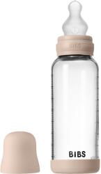 BIBS sticlă anticolici din sticlă cu suzetă din silicon 240ml Variantă: Blush