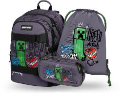Baagl Set 3 Skate Minecraft TNT: rucsac, penar, săculeț