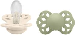 BIBS Infinity suzete simetrice din silicon 2 buc - mărimea 2 Variantă: Ivory / Sage