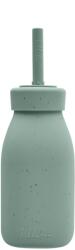 KikkaBoo Sticlă cu paiul Platinum Silicone Variantă: Sage