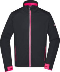 Daiber JN 1126 / Jachetă softshell bărbătească cu 3 straturi - negru/roșu deschis XL (021126q9804)