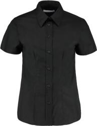 Kustom Kit KK 360 / Cămașă Oxford pentru femei cu mânecă scurtă - neagră 4XL (4303600022i)