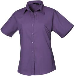 Premier PR 302 / Cămașă cu mânecă scurtă din poplin pentru femei - violet S (3903023502c)