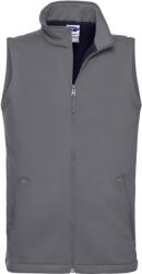 Russell Athletic / Vestă softshell inteligentă cu 2 straturi pentru bărbați - gri convoy XS (10041M25300)