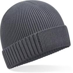 Beechfield B 438N ORGANIC PATCH / Căciulă tricotată - gri grafit Universal (53438Nn7399)