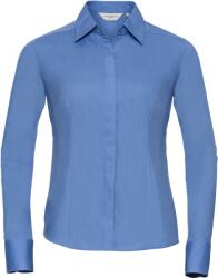 Russell Athletic 924F / Cămașă poplin cu mânecă lungă pentru femei - albastru corporate XS (11924F41500)