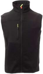 PAYPER TOUR S00361-0103 / Vestă tehnică tricotată cu inserții softshell - negru/negru-galben fluo S (S00361010314043S)