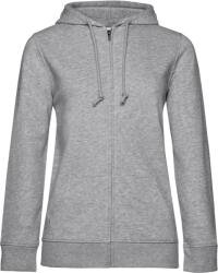 B&C be inspired B&C INSPIRE ZIPPED HOOD DAMĂ / Hanorac damă - gri deschis melanj L (01W36B61003)