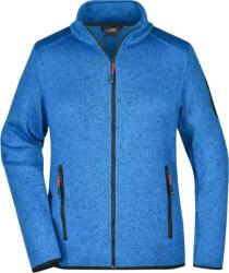 Daiber JN 761 / Jachetă tricotată din fleece pentru femei - melanj regal/roșu XL (020761o2204)