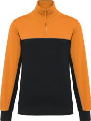Wk Designed To Work WK CONCEPUT PENTRU LUCRU WK 404 / Hanorac de lucru unisex cu fermoar 1/4 din bumbac organic - negru/portocaliu 4XL (20W40481314)