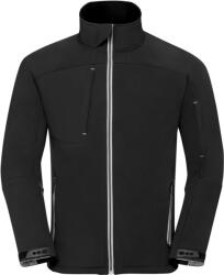 Russell Athletic 410M / Jachetă softshell Bionic cu 3 straturi pentru bărbați - neagră XL (10410M00204)