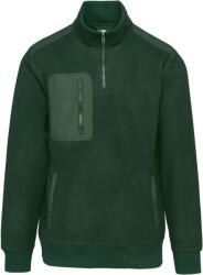 Wk Designed To Work WK CONCEPUT PENTRU WORK WK 905 / Hanorac de lucru unisex din fleece cu fermoar 1/4 - verde sticlă XXL (20W90507405)