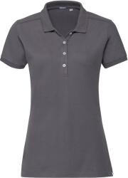 Russell Athletic 566F / Tricou polo elastic cu mânecă scurtă pentru femei - gri convoi XXL (10566F25305)
