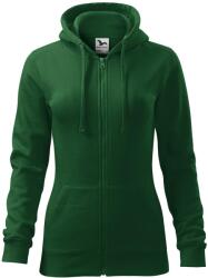 MALFINI, a. s MALFINI TRENDY ZIPPER 411 / Jachetă de damă cu fermoar complet, stil cangur, și glugă - verde sticlă XL (4110616)
