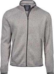 TEE JAYS TJ9615 / Jachetă tricotată din fleece melanj pentru bărbați - gri melanj XXL (18961507705)