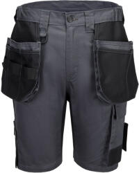 Portwest WX2 ECO CD842 / Pantaloni scurți de lucru pentru bărbați - gri metalizat UK 40/EU 56 (CD842MGR40)