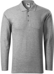 MALFINI, a. s MALFINI PIQUE POLO LS 221 / Tricou polo bărbătesc, mânecă lungă - gri închis melanj S (2211213)