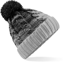 Beechfield B 459 OMBRÉ / Căciulă tricotată - negru/gri deschis Universal (53045981299)