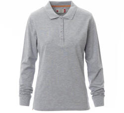 PAYPER FLORENCE LADY MELANGE 000933-0368 / Tricou polo de damă, cu mânecă lungă - gri melanj M (000933036813001M)