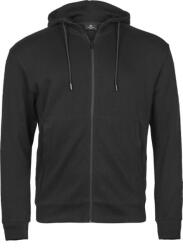 TEE JAYS TJ5508 INTERLOCK / Hanorac bărbătesc cu fermoar și nervuri - negru XXXL (18550800213)