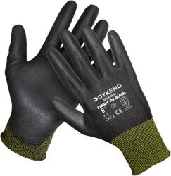 DYKENO FABRIC PU BLACK 003-K09 / Mănuși textile acoperite - negre 5 (003-K09-05)