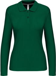 Kariban Vintage PIQUE K244 / Tricou polo cu mânecă lungă pentru femei - verde kelly, mărimea S (20K24452001)