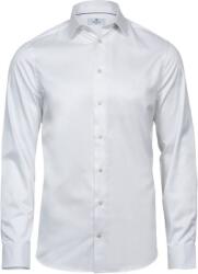 TEE JAYS TJ4021 / Cămașă bărbătească din twill, croială slim, cu mânecă lungă - alb XL (18402100104)