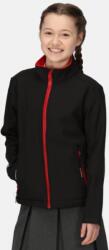 Regatta Professional ABLAZE TRA 732 / Jachetă softshell cu 2 straturi pentru copii - negru/roșu clasic 134-140 (36A732y2895)