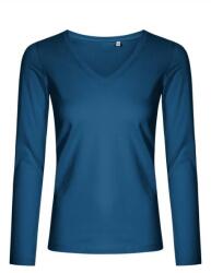 PROMODORO 1560 XO / Tricou de damă cu mânecă lungă și decolteu în V - petrol XXXL (40156058013)