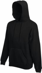 Fruit of the Loom PREMIUM HOODED SWEAT / Hanorac bărbătesc cu glugă dublă - negru L (16215200203)