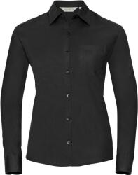 Russell Athletic RUSSELL ATHELTIC 936F / Cămașă poplin cu mânecă lungă pentru femei - negru M (11936F00202)
