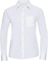 Russell Athletic 934F / Cămașă poplin cu mânecă lungă pentru femei - alb XS (11934F00100)