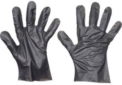 CERVA Mănuși de unică folosință din elastomer termoplastic fără pudră CERVA CHICK TPE (100 buc/pachet) - negru L (0109008860090)