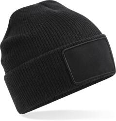 Beechfield B 540 THINSULATE PATCH / Căciulă tricotată - negru Universal (53054000299)