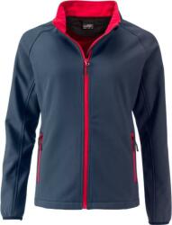 Daiber JN 1129 / Jachetă softshell promoțională cu 2 straturi pentru femei - gri fier/roșu XL (021129r0504)