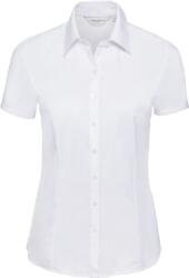 Russell Athletic 963F / Tricou cu mânecă scurtă pentru femei, model herringbone - alb XXL (11963F00105)