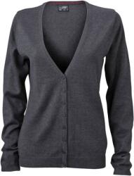 Daiber JN 660 / Cardigan de damă cu decolteu în V - antracit melanj XXL (02066002105)