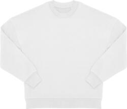 B&C Collection INFLUENCE CREW / Hanorac unisex supradimensionat din bumbac gros - alb XL (01IC0100104)