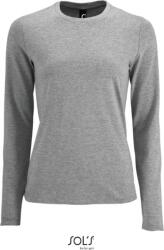 SOL'S IMPERIAL LSL / Tricou cu mânecă lungă pentru femei - gri melanj L (25207507703)