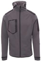 PAYPER EXTREME 000446-0102 / Jachetă softshell bărbătească cu glugă - gri oțel/negru 5XL (0004460102130335XL)